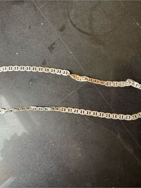 Sterling Silver Figaro Chain Necklace - Silver
